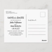 Romantische bloemenbruiloft Save the Date Briefkaart (Achterkant)