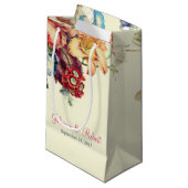 Romantische Bloemenbruiloft Welkom Gift Bag Klein Cadeauzakje (Voorkant Gekanteld)