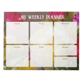 Romantische Bloemendagplanner Notitieblok