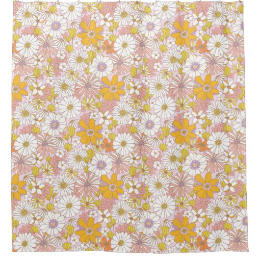 Romantische bloemendroom douchegordijn (Voorkant)