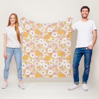 Romantische bloemendroom fleece deken