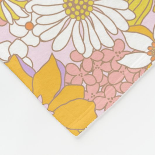 Romantische bloemendroom fleece deken (Hoek)