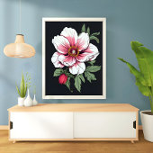 Romantische bloemendroom foto afdruk