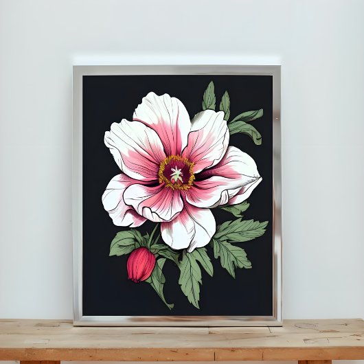 Romantische bloemendroom foto afdruk