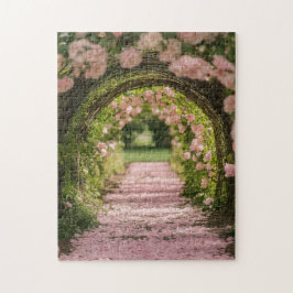 Romantische bloemengangtuinpad voor vrouwen legpuzzel
