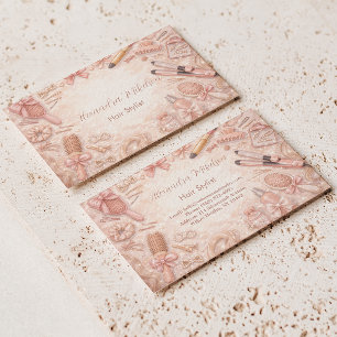 Romantische bloemenkapsalon branding visitekaartje