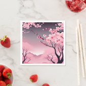 Romantische bloemenkersenbloesem servet (Insitu)