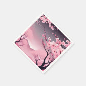 Romantische bloemenkersenbloesem servet (Hoek)