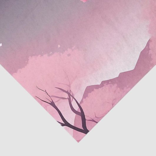 Romantische bloemenkersenbloesem tissuepapier (Detail)