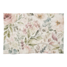 Romantische Bloemenkleed Keukendoek - Waterverf Tu