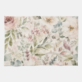 Romantische Bloemenkleed Keukendoek - Waterverf Tu Theedoek