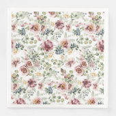 Romantische bloemenpastel papieren servetten (Voorkant)