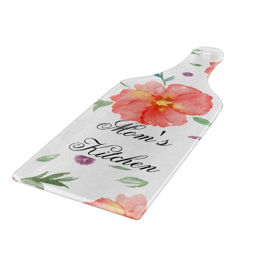 Romantische Bloemenplank - Custom Mother's Day Gif Snijplank (Hoek)