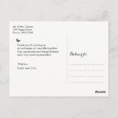 Romantische bloemenrand | Dank je wel Briefkaart (Achterkant)