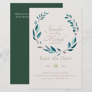 Romantische bloemensave the date veel kleur thema'