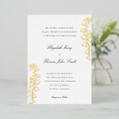 Romantische Bloemenschets Lily Valley Formele brui Folie Uitnodiging (Staand Voorkant)