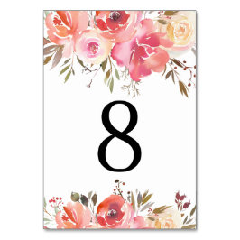 Romantische Bloementafel Kaarten Trouwtafel Nummer
