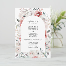 Romantische bloementuin elegante bruiloft kaart