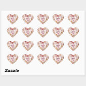 Romantische bloementuin hart sticker (Vel)