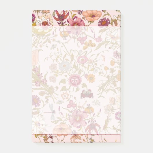 Romantische bloementuin post-it® notes (Voorkant)