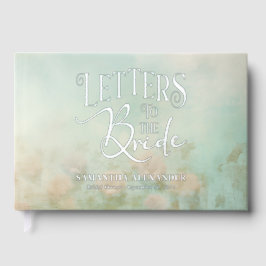 Romantische bloemige brief aan de bruid Elegant mo Gastenboek