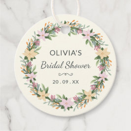 Romantische bloemige bruidsbruiloftlabel bedankjes labels