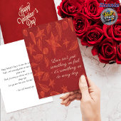 Romantische Bloemige Grappige Echter Valentine's D Kaart