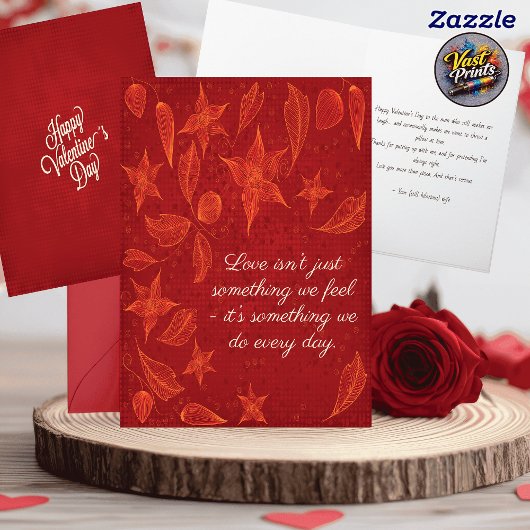 Romantische Bloemige Grappige Echter Valentine's D Kaart