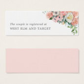 Romantische bloemige huwelijksgeschenk registratie mini visitekaartjes (Voorkant /achterkant)