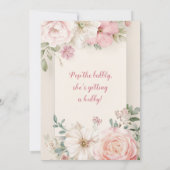 Romantische bloemige vrijgezellenfeest kaart (Achterkant)