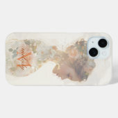 Romantische bloemige vrouw silhouet aangepaste mon Case-Mate iPhone case (Achterkant (horizontaal))
