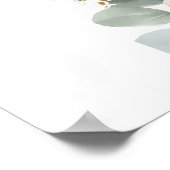 Romantische bloemige waterverfrozen Welkom Poster (Hoek)