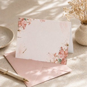 Romantische Bloemige Witte Wenskaart Aquarel Kaart
