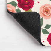 Romantische bloempatroon muismat (Hoek)