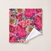 Romantische bloemtuin bad handdoek (Wasdoekje)