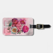 Romantische bloemtuin bagagelabel (Voorkant horizontaal)