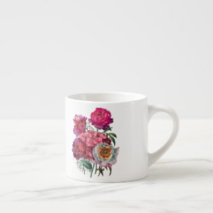 Romantische bloemtuin espresso kop