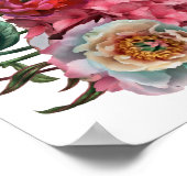 Romantische bloemtuin poster (Hoek)