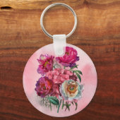 Romantische bloemtuin sleutelhanger (Voorkant)