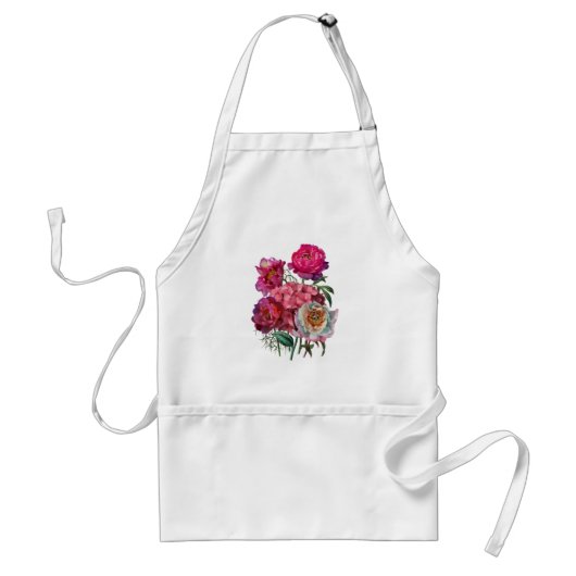 Romantische bloemtuin standaard schort (Voorkant)
