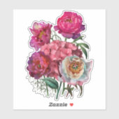 Romantische bloemtuin sticker (Vel)