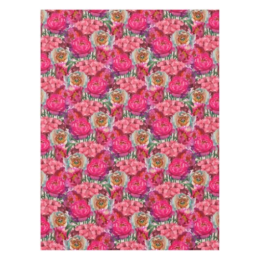 Romantische bloemtuin tafelkleed (Voorkant)