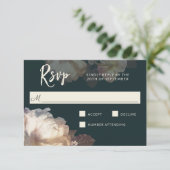 Romantische Bloesems Elegante Bloemen Bruiloft RSV RSVP Kaartje (Staand voorkant)