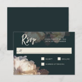 Romantische Bloesems Elegante Bloemen Bruiloft RSV RSVP Kaartje (Voorkant / Achterkant)