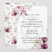 Romantische Bloom Bloemen Peony Pentacle Kaart (Voorkant / Achterkant)