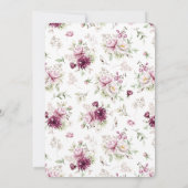 Romantische Bloom Bloemen Peony Pentacle Kaart (Achterkant)