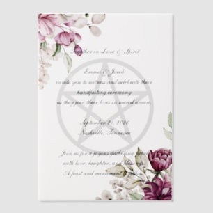 Romantische Bloom Bloemen Peony Pentacle Vellum Uitnodigingen