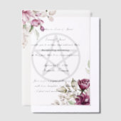 Romantische Bloom Bloemen Peony Pentacle Vellum Uitnodigingen (Offset)