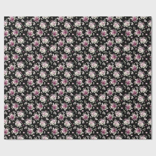 Romantische Bloom Floral Peony Cadeaupapier (Vlak)