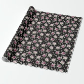 Romantische Bloom Floral Peony Cadeaupapier (Uitgerold)